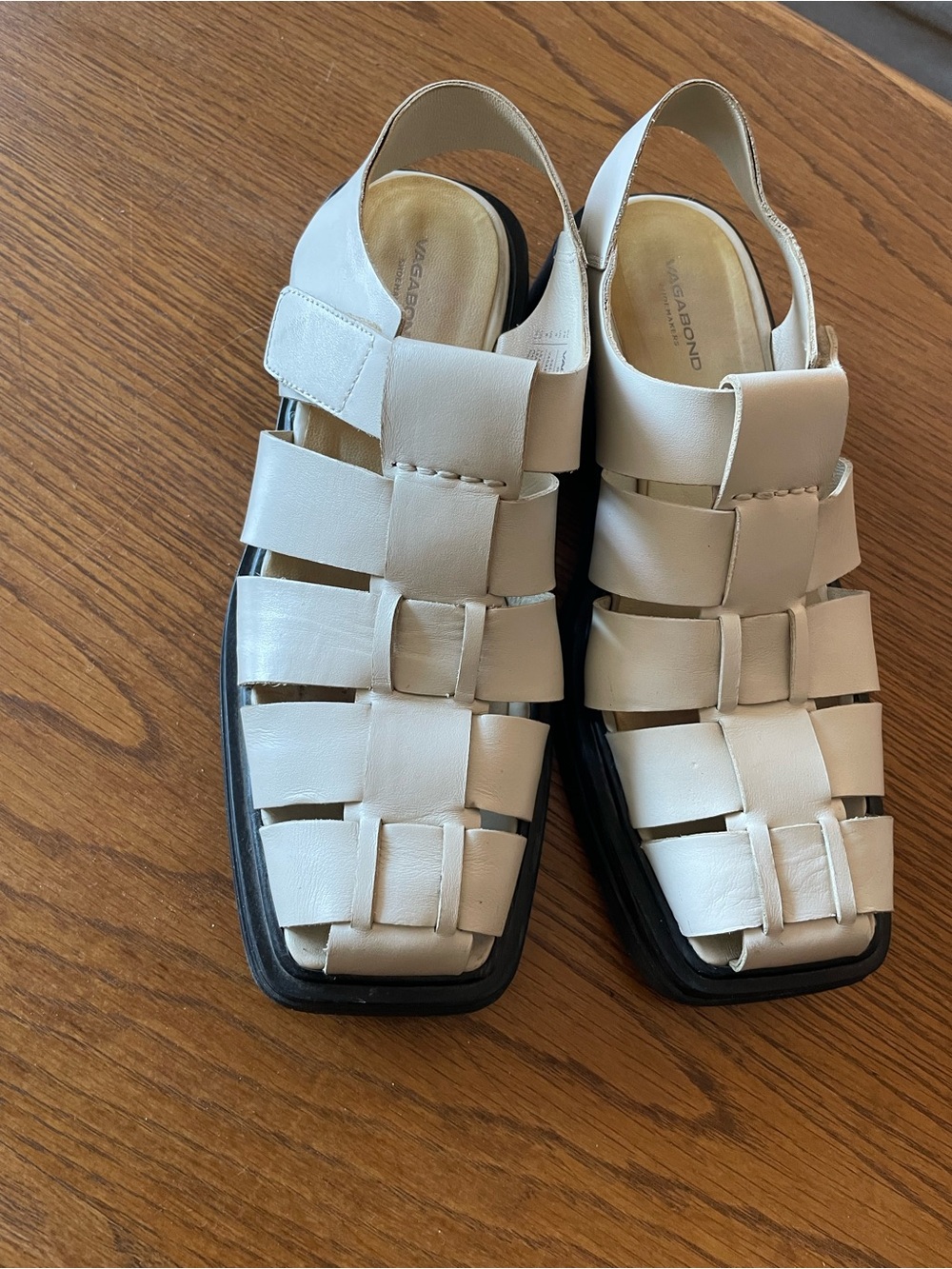 Vagabond Cream Woven Fisherman Sandals